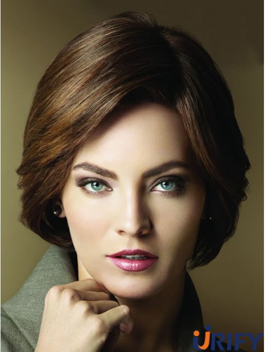 Layered Short Brown Straight Beliebte Petite Perücken