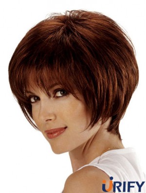 Bob Style Perücke Remy Human Lace Front Auburn Farbe Bobs Cut