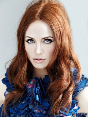 Remy Human 18 Zoll lang gewellt benutzerdefinierte Full Lace Human Hair  Perücken
