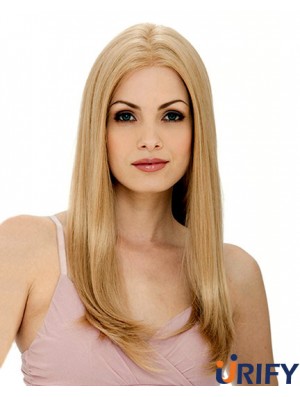 24 Zoll Blonde Long Layered Straight Flexibility Lace Perücken