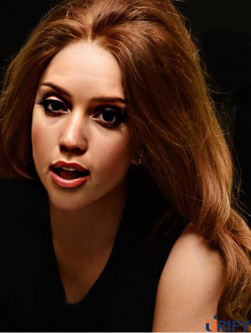 24 Zoll Flexibilität lang gewellt ohne Pony Lady Gaga Perücken