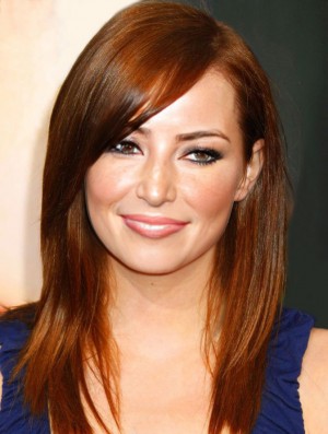 Ohne Pony Langes Kupfer Gerade 18 Zoll Fabelhaftes Menschenhaar Emma Stone Perücken