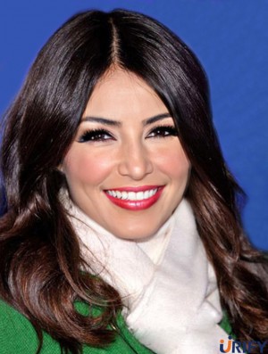 Auburn Long Wavy 100% handgebundenes Monofilament Handgebundene Victoria Justice Perücken