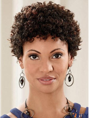 Afrikanische Haarperücke mit voller Spitze Remy Human Kinky Style