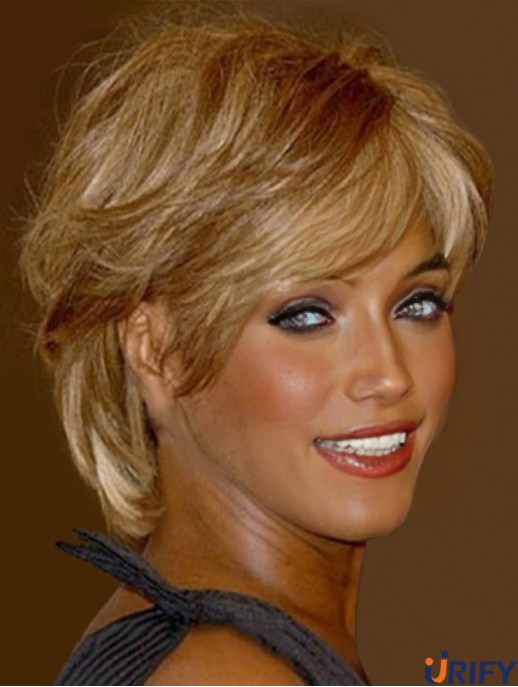 Afroamerikaner Haar Kinn Länge Spitze Front Layered Cut Welliger Stil