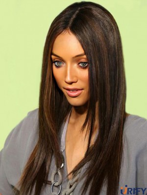 Tyra Banks Perücke Mit Lace Front Brown Farbe Straight Style