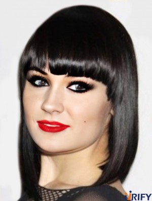 Capless Synthetic Yaki Bobs Schwarze Schulter  Perücken