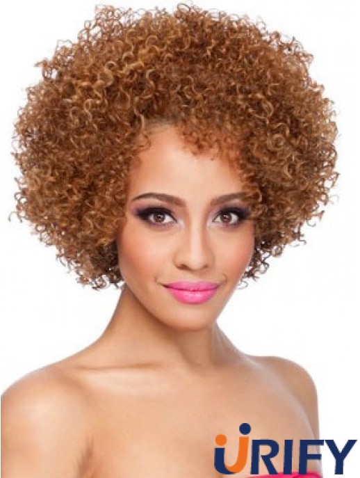 Afroamerikaner Afro Perücken Kinn Länge Kinky Style Layered Cut