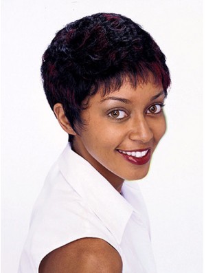 Kurze Perücken für afroamerikanische Frauen Curly Style Auburn Color Bobcuts