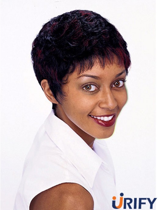 Kurze Perücken für afroamerikanische Frauen Curly Style Auburn Color Bobcuts