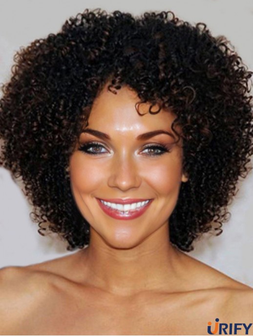 Kurze Echthaarperücken für afroamerikanische Frauen mit Spitzenfront