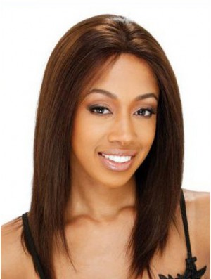 Echthaar Spitze Front Perücke Indian Remy Straight Style Schulterlänge