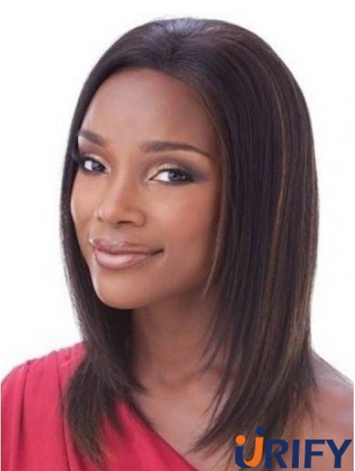 Ohne Pony Beste Straight Auburn Schulterlange Echthaar Lace Front Perücken