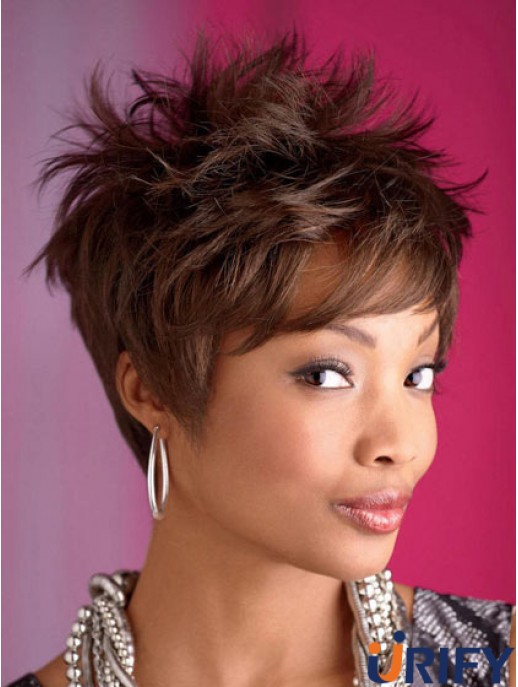 8 Zoll Boycuts Cropped Synthetic Capless Frisuren für afroamerikanische Frauen