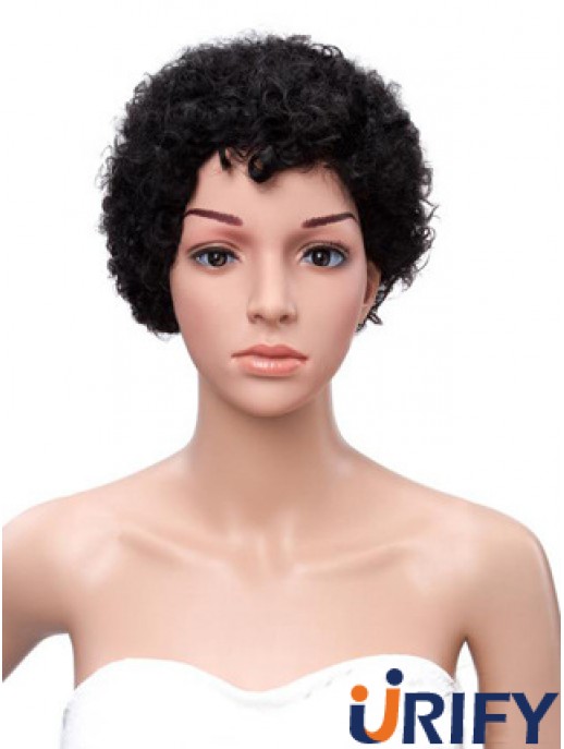 8 Zoll schwarze Spitze Perücken für schwarze Frauen