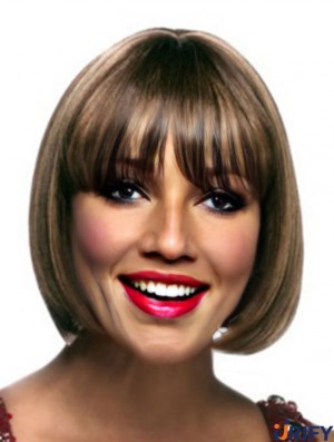 Kurze blonde gerade Bobs entworfene Afroamerikanerperücken