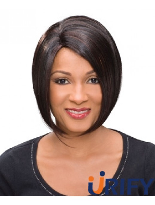 Kinnlänge Auburn Straight Bobs Hochwertige afroamerikanische Perücken