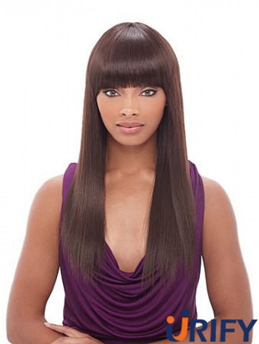 Long Auburn Yaki Mit Pony Praktische Afroamerikaner Perücken