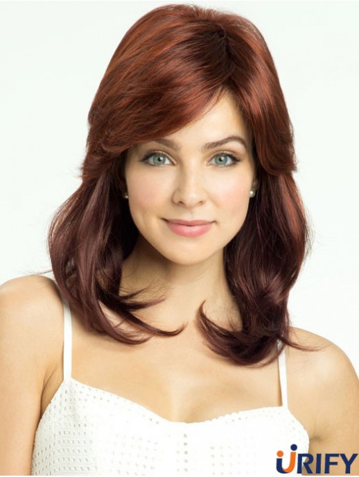 Gerade geschichtete schulterlange Online Ombre / 2 Tone Synthetic Perücken