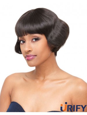 Capless Short Straight Brown Exquisite Bob Perücken