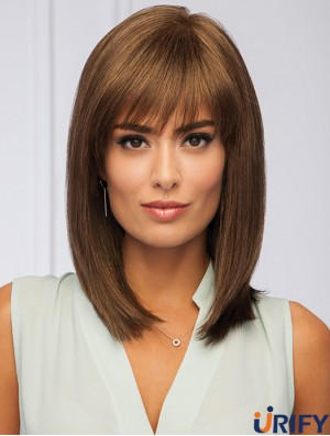 Monofilament 14 Zoll gerade braune afrikanische Frisuren