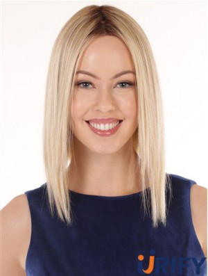 12 Zoll schulterlange Frisuren Blonde Wellige Bob Perücken
