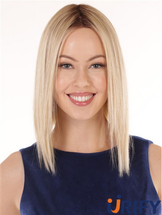 12 Zoll schulterlange Frisuren Blonde Wellige Bob Perücken