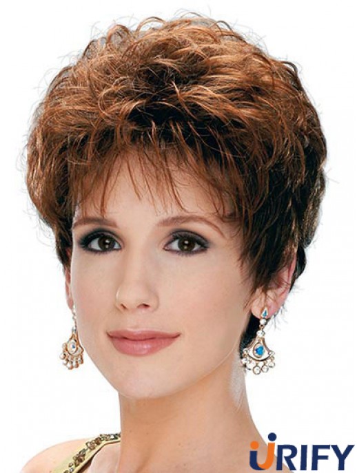 Klassische Lady Perücke Mit Capless Synthetic Curly Style Short Length