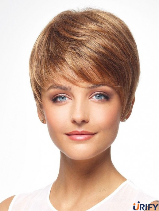 Auburn 8  inchBoycuts Günstigste Capless Synthetic Perücken