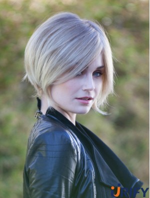 10  inchKinn Länge Blonde Straight Fashion Bob Perücken