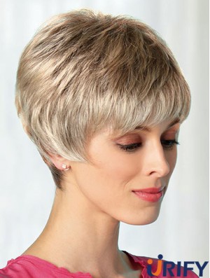 Boycuts Blonde 8  inchBeste kurze Perücken