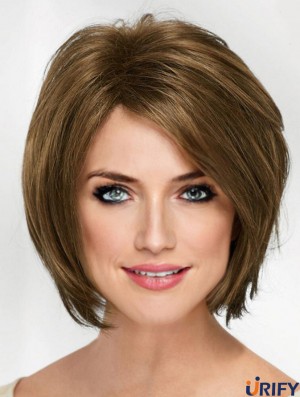 10 Zoll Kinn Länge Blonde Gerade Günstige Bob Perücken