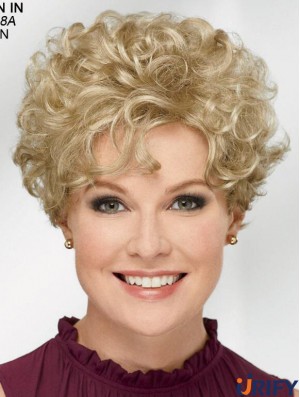 Curly Blonde Short 8 Zoll Trendy Classic Perücken