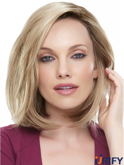 Schulterlange Straight Bobs Blonde Beste 100% handgebundene Perücken