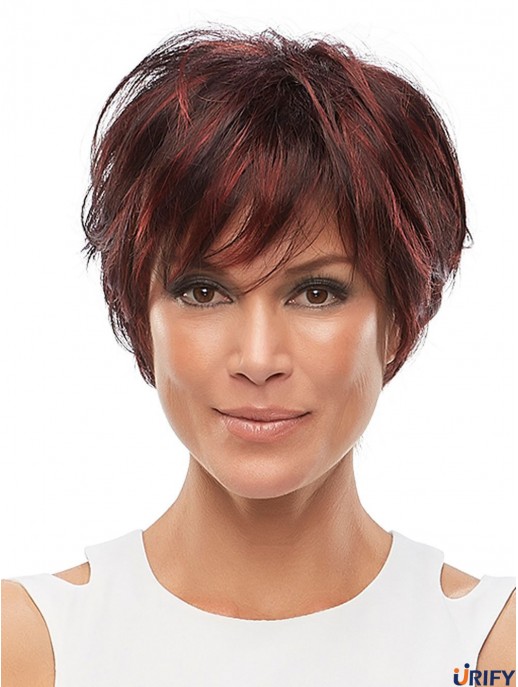 Mit Pony Auburn 6 Zoll 100% handgebundene afrikanische Frisuren