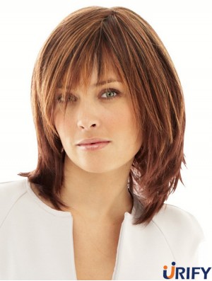 Synthetische Perücken Online UK Mit Monofilament Layered Cut Straight Style
