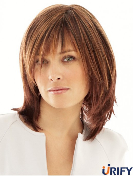 Synthetische Perücken Online UK Mit Monofilament Layered Cut Straight Style