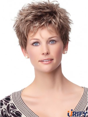 Curly Synthetic Perücken mit synthetischen Capless Boycuts Curly Style
