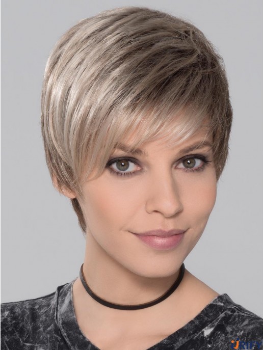 Boycuts Ombre / 2 Ton Straight 4 Zoll Wefted Perücke