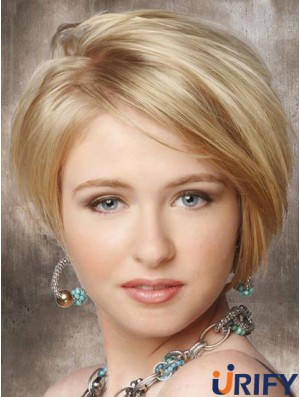 Synthetische Spitze Front Perücken Günstige Kinn Länge Bobs Cut Blonde Farbe