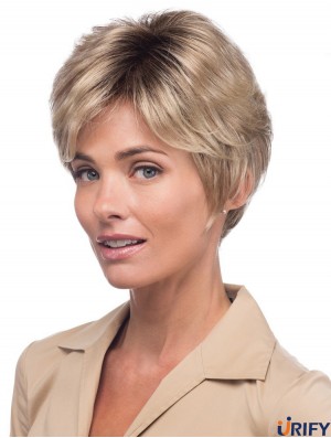 Kurze gewellte Spitze vorne geschichteten 8 Zoll Fashion Synthetic Perücken