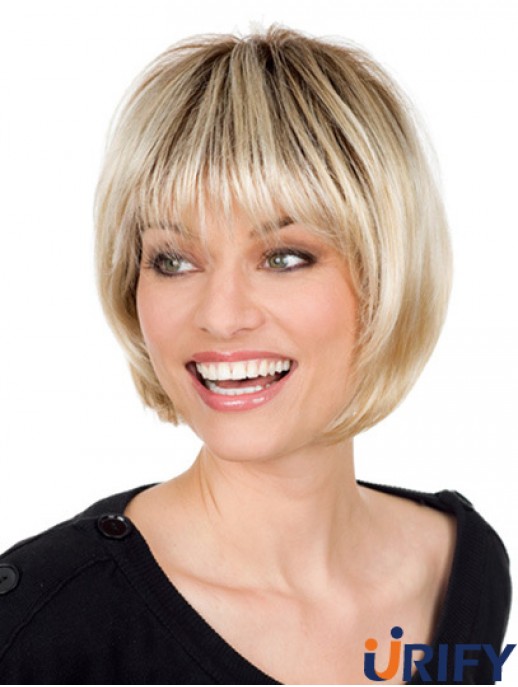 Kinn Länge Blond Online 10 Zoll Straight Bob Perücken