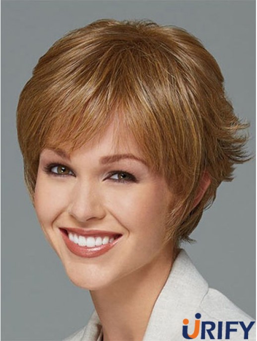 Kurze Boycuts Straight Blonde Neue synthetische Perücken