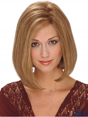Synthetische Bob Perücken Kinn Länge Bobs Cut Monofilament Blonde Farbe