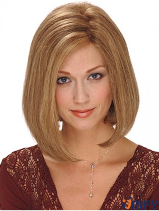 Synthetische Bob Perücken Kinn Länge Bobs Cut Monofilament Blonde Farbe