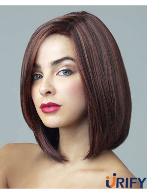 Perücken aus synthetischer Spitze vorne Auburn Color Straight Style Bobs Cut