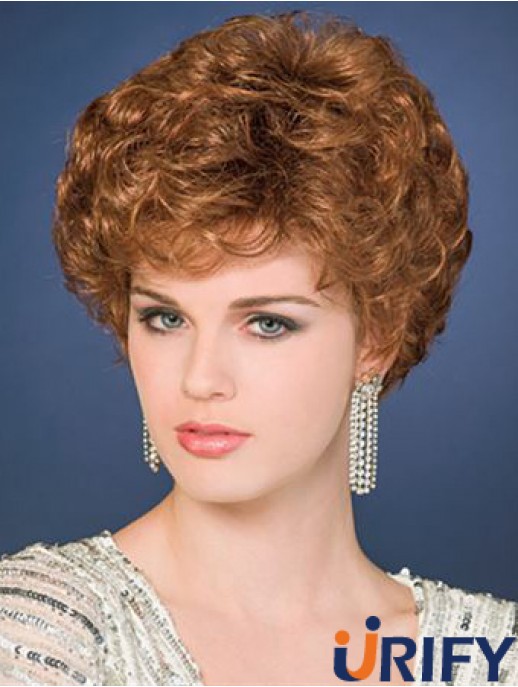 Cropped Curly Capless Layered 6 Zoll Amazing Synthetic Perücken