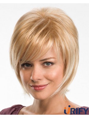 Gerade geschichtete 10 Zoll Blonde Fabulous Synthetic Perücken