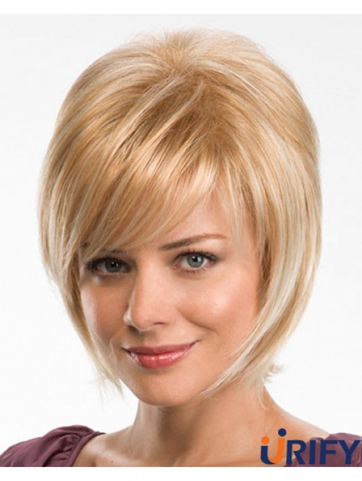 Gerade geschichtete 10 Zoll Blonde Fabulous Synthetic Perücken