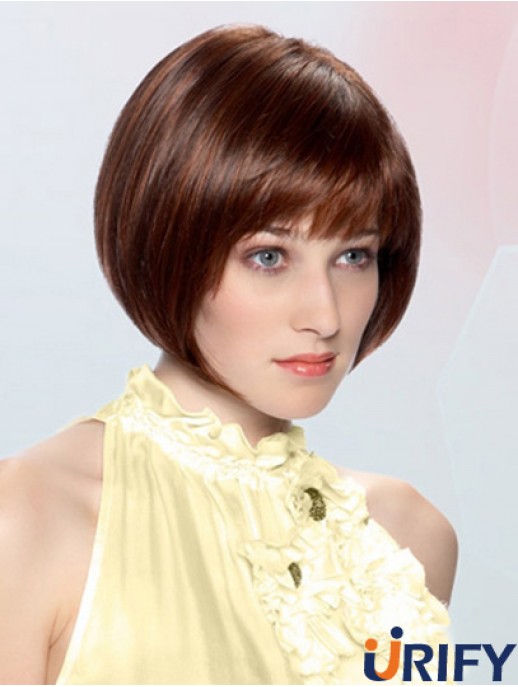 Straight Chin Länge Auburn 10 Zoll Lace Front Durable Bob Perücken